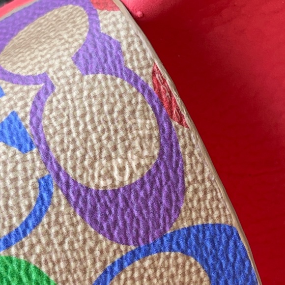 ~ RARE ~Coach NIB Udele Sport Slide In Rainbow Signature Canvas - Picture 6 of 8
